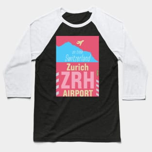 Airport Zurich ZRH Baseball T-Shirt